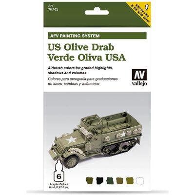Vallejo - 78.402 - Olive Drab - 8 ml - Acrylic Paint Vallejo - 78.402 - Olive Drab - 8 ml - Acrylic Paint
