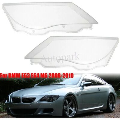 BMW E63 E64 M6 Headlight Lens Cover - Transparent, Left & Right BMW E63 E64 M6 Headlight Lens Cover - Transparent, Left & Right