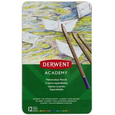 Derwent Academy moniväriset vesivärikynät 12 kappaletta Derwent Academy moniväriset vesivärikynät 12 kappaletta