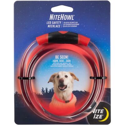 Nite Ize Rødt LED Sikkerhetshalsbånd - Hundetilbehør Nite Ize Rødt LED Sikkerhetshalsbånd - Hundetilbehør