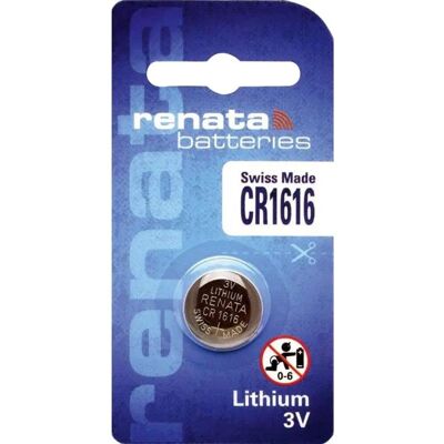 Pila de botón de litio Renata CR1616 3V 50mAh - Batería Pila de botón de litio Renata CR1616 3V 50mAh - Batería
