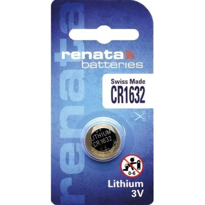 Batteria al litio CR1632 di Renata - Confezione da 9 Batteria al litio CR1632 di Renata - Confezione da 9