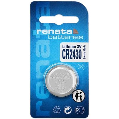 Pilhas de botão de lítio Renata CR2430 - 3V 285mAh Pilhas de botão de lítio Renata CR2430 - 3V 285mAh