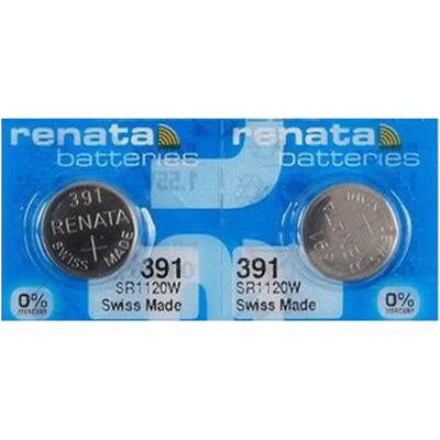 Pile Montre Renata 391 - Oxide d'argent, 1,55V, 50mAh Pile Montre Renata 391 - Oxide d'argent, 1,55V, 50mAh