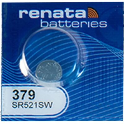 Bateria de relógio Renata 379 sem mercúrio - SR521SW Bateria de relógio Renata 379 sem mercúrio - SR521SW
