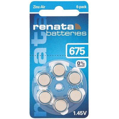 Renata ZA675 Hörgerätebatterie - Langlebig, Quecksilberfrei Renata ZA675 Hörgerätebatterie - Langlebig, Quecksilberfrei