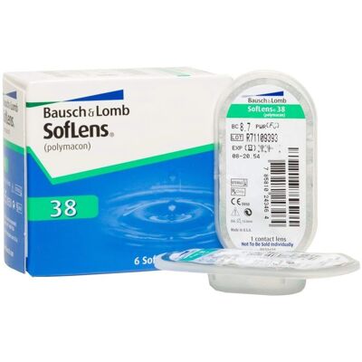 Soczewki kontaktowe Soflens 38 od Bausch & Lomb - 6 sztuk Soczewki kontaktowe Soflens 38 od Bausch & Lomb - 6 sztuk