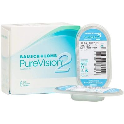 Lentes de contacto Purevision 2 HD de Bausch + Lomb - Esféricas, 8.6mm, 14mm, -8.50D Lentes de contacto Purevision 2 HD de Bausch + Lomb - Esféricas, 8.6mm, 14mm, -8.50D