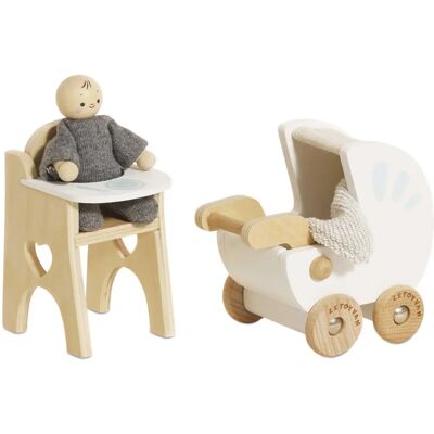 Le Toy Van Dollhouse Furniture - Nursery Set Le Toy Van Dollhouse Furniture - Nursery Set