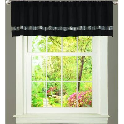 Lush Decor Sternenhimmel - Negro/Gris - 18x84 - Valance Lush Decor Sternenhimmel - Negro/Gris - 18x84 - Valance