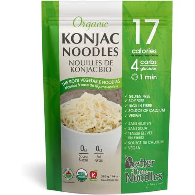 Białe makaron z konjaku - Bez glutenu, Niskokaloryczne, Wegetariańskie Białe makaron z konjaku - Bez glutenu, Niskokaloryczne, Wegetariańskie