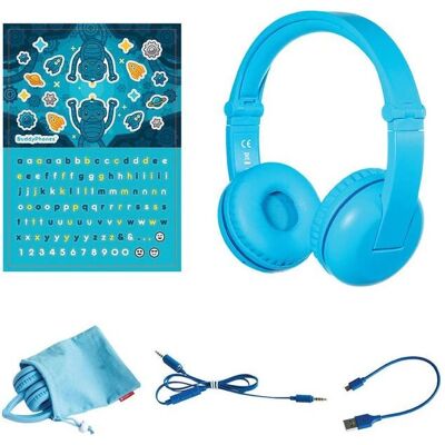 BuddyPhones Play - Bleu - Sans fil et filaire - Casque - Publicité BuddyPhones Play - Bleu - Sans fil et filaire - Casque - Publicité