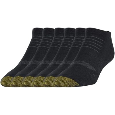 GoldToe Gold Toe Tech Sport No Show Socks - Män - Svart - 6-pack GoldToe Gold Toe Tech Sport No Show Socks - Män - Svart - 6-pack