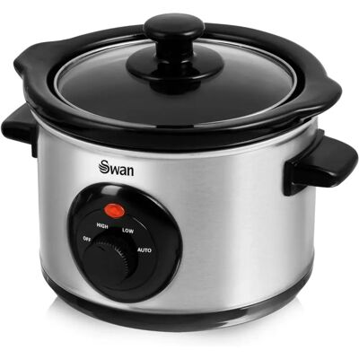 Swan SF17010N 1.5L Oval Stainless Steel Slow Cooker - Slow Cooker Swan SF17010N 1.5L Oval Stainless Steel Slow Cooker - Slow Cooker