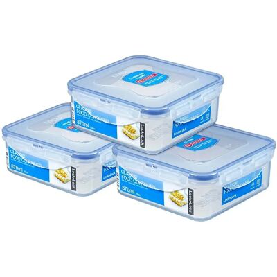 Contenants alimentaires Lock & Lock HPL823O3 - Sans BPA 3x870ml - Publicité Contenants alimentaires Lock & Lock HPL823O3 - Sans BPA 3x870ml - Publicité