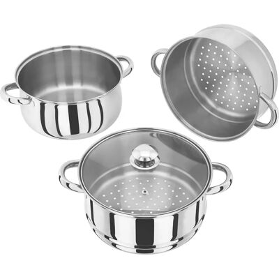 Judge Essentials HX05 Stainless Steel 3 Tier Steamer - Steamer Judge Essentials HX05 Stainless Steel 3 Tier Steamer - Steamer