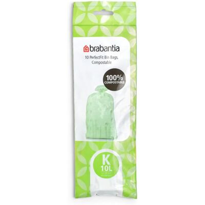 Brabantia 364983 Odpadkový koš na potraviny - Kompostovatelné sáčky, 10L, Bílá Brabantia 364983 Odpadkový koš na potraviny - Kompostovatelné sáčky, 10L, Bílá