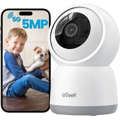 IEGEEK - 5MP Wireless Indoor PTZ 360° - Caméra - Publicité IEGEEK - 5MP Wireless Indoor PTZ 360° - Caméra - Publicité