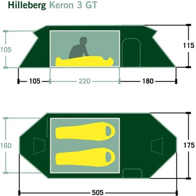 Hilleberg Keron 3 Gt Rød - Tunneltelt for 3 personer Hilleberg Keron 3 Gt Rød - Tunneltelt for 3 personer