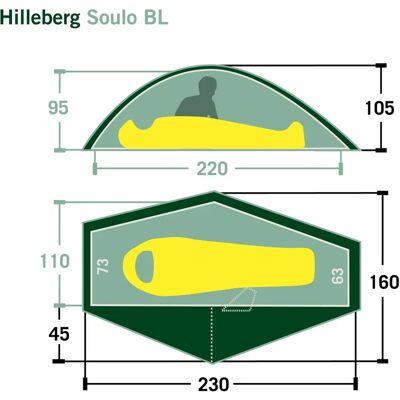 Hilleberg Soulo BL - Vintertelt for 1 person - Grønn Hilleberg Soulo BL - Vintertelt for 1 person - Grønn