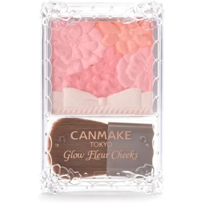 Canmake Glow Fleur Cheeks - Apricot Fleur - Blush - Publicité Canmake Glow Fleur Cheeks - Apricot Fleur - Blush - Publicité