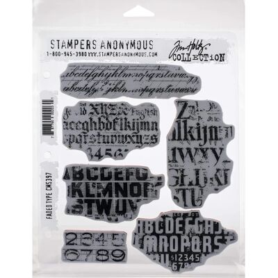 Tim Holtz Faded Type Cling Stamps - Cling Stamps Tim Holtz Faded Type Cling Stamps - Cling Stamps