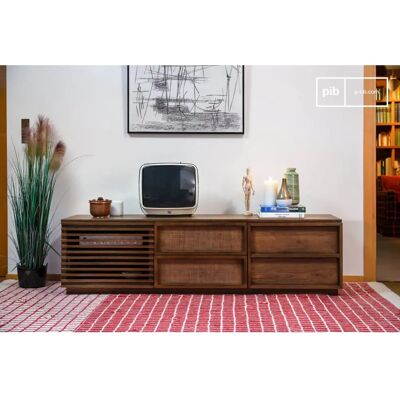 PIB Jake Gabinete de TV escandinavo de madera - Almacenamiento y toque vintage PIB Jake Gabinete de TV escandinavo de madera - Almacenamiento y toque vintage