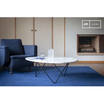 Table basse en marbre blanc PIB - Style élégant des années 50 - Publicité Table basse en marbre blanc PIB - Style élégant des années 50 - Publicité