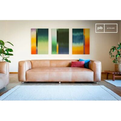 Krieger - PIB - cuero camel - 3 plazas - sofa Krieger - PIB - cuero camel - 3 plazas - sofa