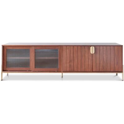 Mueble TV Nogal Oscuro - Estilo Art Déco Mueble TV Nogal Oscuro - Estilo Art Déco