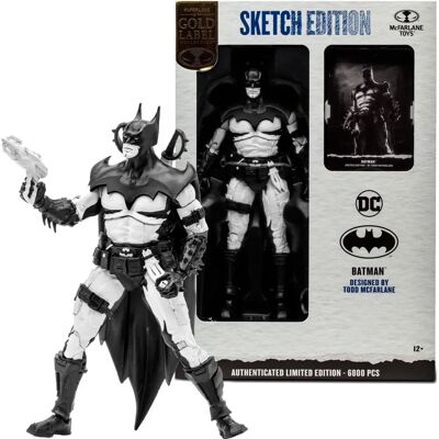 Todd McFarlane Batman Actionfigur - Skissutgåva, 7 tum Todd McFarlane Batman Actionfigur - Skissutgåva, 7 tum