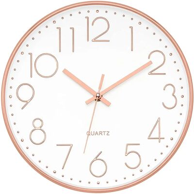 Foxtop - Relógio de parede - Silencioso - 12 polegadas - Clock Foxtop - Relógio de parede - Silencioso - 12 polegadas - Clock