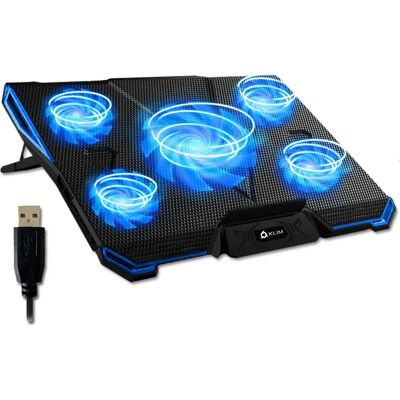 Refroidisseur KLIM Cyclone - 5 Ventilateurs - Taille Universelle - Gaming & Bureau Refroidisseur KLIM Cyclone - 5 Ventilateurs - Taille Universelle - Gaming & Bureau