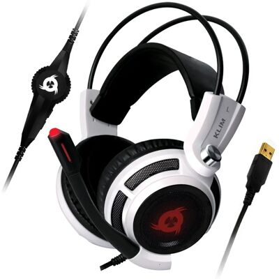 KLIM Puma Wired Gaming Headset Schwarz, Weiß - Gaming Headset KLIM Puma Wired Gaming Headset Schwarz, Weiß - Gaming Headset