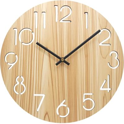 Vihimi - Round Vintage - Wood - 30.5 cm - Wall Clock Vihimi - Round Vintage - Wood - 30.5 cm - Wall Clock