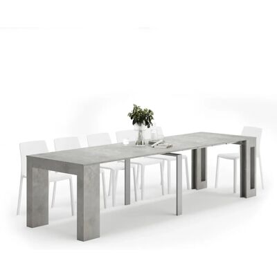 Mobili Fiver Console Extensible Easy - Gris Béton - Publicité Mobili Fiver Console Extensible Easy - Gris Béton - Publicité