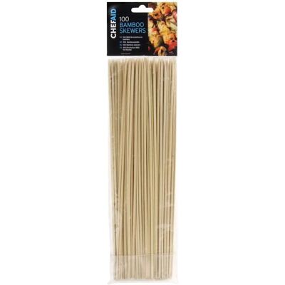 Brochetas de bambú Chef Aid - Beige 30cm para barbacoa Brochetas de bambú Chef Aid - Beige 30cm para barbacoa