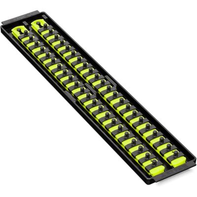 Ernst 8461hv 1/4" Socket Boss Storage Organiser Rail - Storage Organizer Rail, 2-rail, Twist Lock, Hiviz Ernst 8461hv 1/4" Socket Boss Storage Organiser Rail - Storage Organizer Rail, 2-rail, Twist Lock, Hiviz