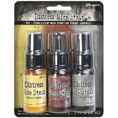 Tim Holtz / Ranger Distress Halloween Mica Stains Set - 3 Bottles Tim Holtz / Ranger Distress Halloween Mica Stains Set - 3 Bottles