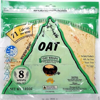 Mountain Bread Oat Wraps - High Oat Content Mountain Bread Oat Wraps - High Oat Content