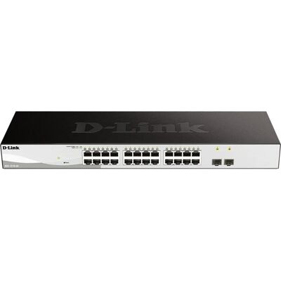 Switch Ethernet Gigabit L2 gestito D-Link DGS-1210-26 - 24 porte, 2 SFP, Nero Switch Ethernet Gigabit L2 gestito D-Link DGS-1210-26 - 24 porte, 2 SFP, Nero