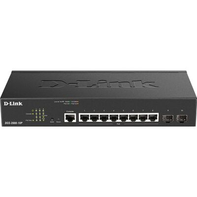 Switch Gigabit Layer 2/3 PoE Gestito D-Link DGS-2000-10P - Montaggio in rack Switch Gigabit Layer 2/3 PoE Gestito D-Link DGS-2000-10P - Montaggio in rack