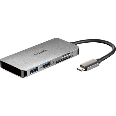 D-Link DUB-M610 Aluminium USB-C Dockingstation - Schwarz D-Link DUB-M610 Aluminium USB-C Dockingstation - Schwarz