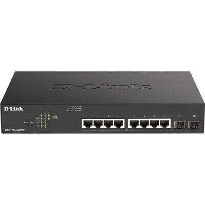 D-Link DGS-1100-10MPV2 Hallittu L2 Gigabit Ethernet -kytkin - Musta D-Link DGS-1100-10MPV2 Hallittu L2 Gigabit Ethernet -kytkin - Musta
