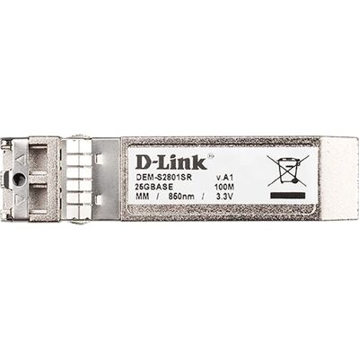 Transceiver réseau fibre optique D-Link DEM-S2801SR - 25 Gbps - Publicité Transceiver réseau fibre optique D-Link DEM-S2801SR - 25 Gbps - Publicité
