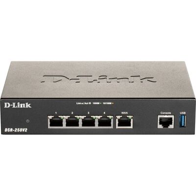 D-Link DSR-250V2 Trådløs Ruter - 3 Port VPN Sikkerhet D-Link DSR-250V2 Trådløs Ruter - 3 Port VPN Sikkerhet
