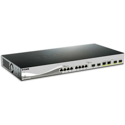 Hantera Layer 2-switch D-Link DXS-1210-12TC/E - Svart, Silver Hantera Layer 2-switch D-Link DXS-1210-12TC/E - Svart, Silver