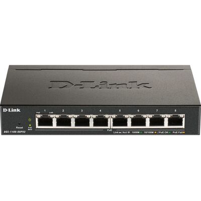 D-Link DGS-1100-08PV2 - Network Switch - Managed - 8 Port - PoE - Black D-Link DGS-1100-08PV2 - Network Switch - Managed - 8 Port - PoE - Black