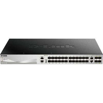Switch gerenciado camada 3 D-Link DGS-3130-30S/E - 30 Portas, Ethernet 10G, Cinza Switch gerenciado camada 3 D-Link DGS-3130-30S/E - 30 Portas, Ethernet 10G, Cinza