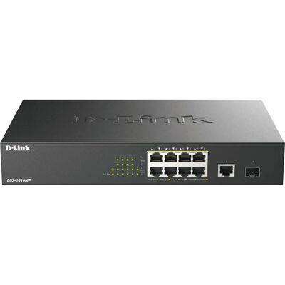 D-Link 8-portin Gigabit PoE/PoE+ kytkin - SFP-portti D-Link 8-portin Gigabit PoE/PoE+ kytkin - SFP-portti
